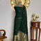 Mehndi Green Chanderi Gold Zari Jamdani Weaving Unstitched suit Set