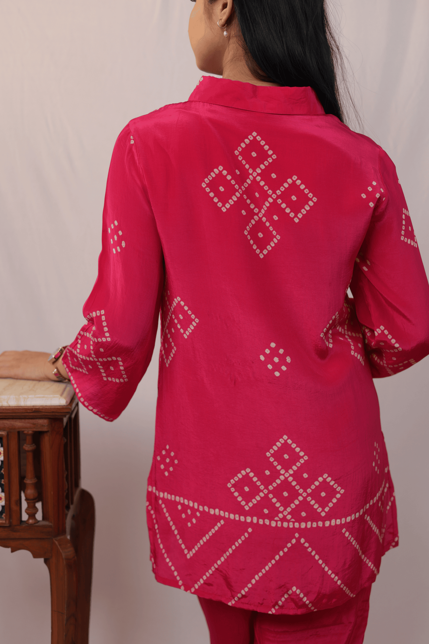 Mirror work bandhni style designer Co-ord set