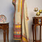 Muslin silk beige Digital Printed Mirror Work Hand Embroidered Unstitched Suit Set