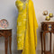 Mustard Yellow Chinon Party Wear Unstitched Suit Set