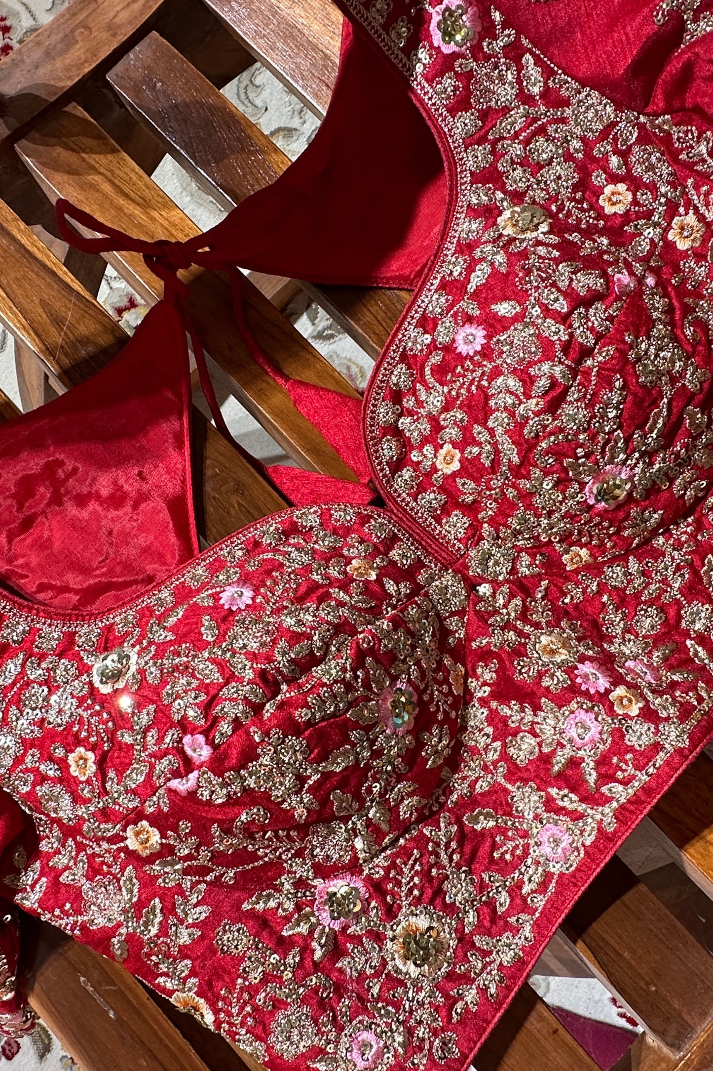 Pink Dola Silk Saree With Sabyasachi Inspired Blouse
