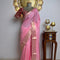 Pink Dola Silk Saree With Sabyasachi Inspired Blouse