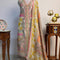 Pure Organza Dusty Pink Digital Printed Bead Work Hand Embroidered Unstitched Suit Set