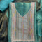 Rama green tissue silk Kiran lace unstitched suit