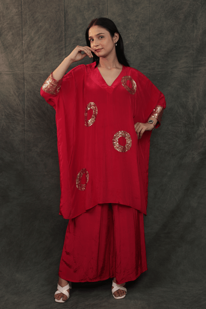 Rani pink sequins detailing Crepe Co-ord set