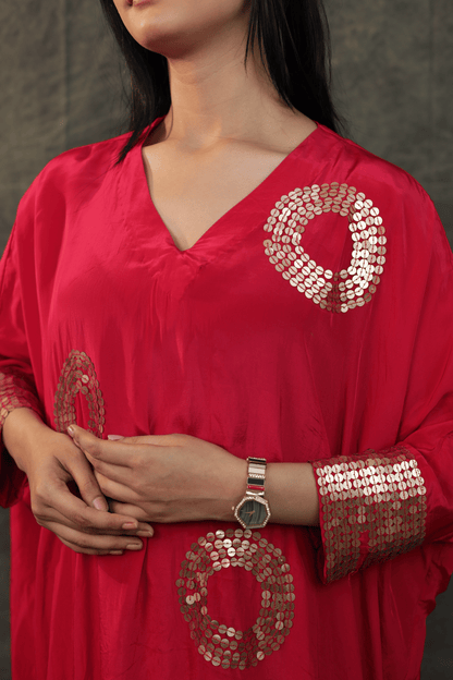 Rani pink sequins detailing Crepe Co-ord set