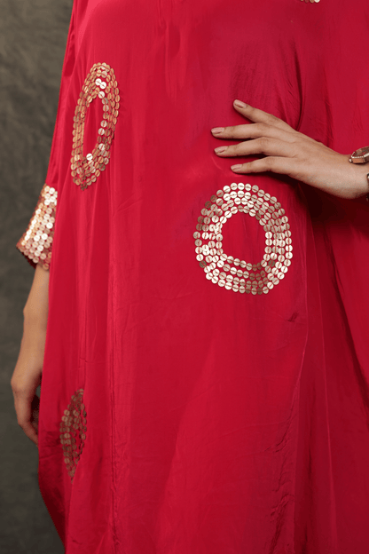 Rani pink sequins detailing Crepe Co-ord set
