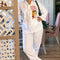 The Braided Muse "White Linen Hand-embroidered Co-ord Set"