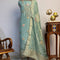 Tissue Silk Sage Green Hand Embroidered Banarasi weaved Unstitched Suit set