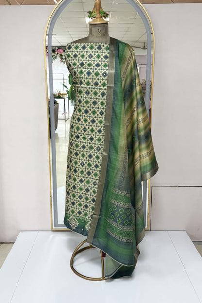 Transformative Teal Unstitched 3 Piece Suit Set