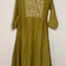 Zardozi embroidered parrot mulchanderi A line suit