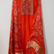 Orange hand embroidered Dola silk Suit with pure gajji silk lagdi pattu dupatta