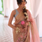 Crushed organza saree