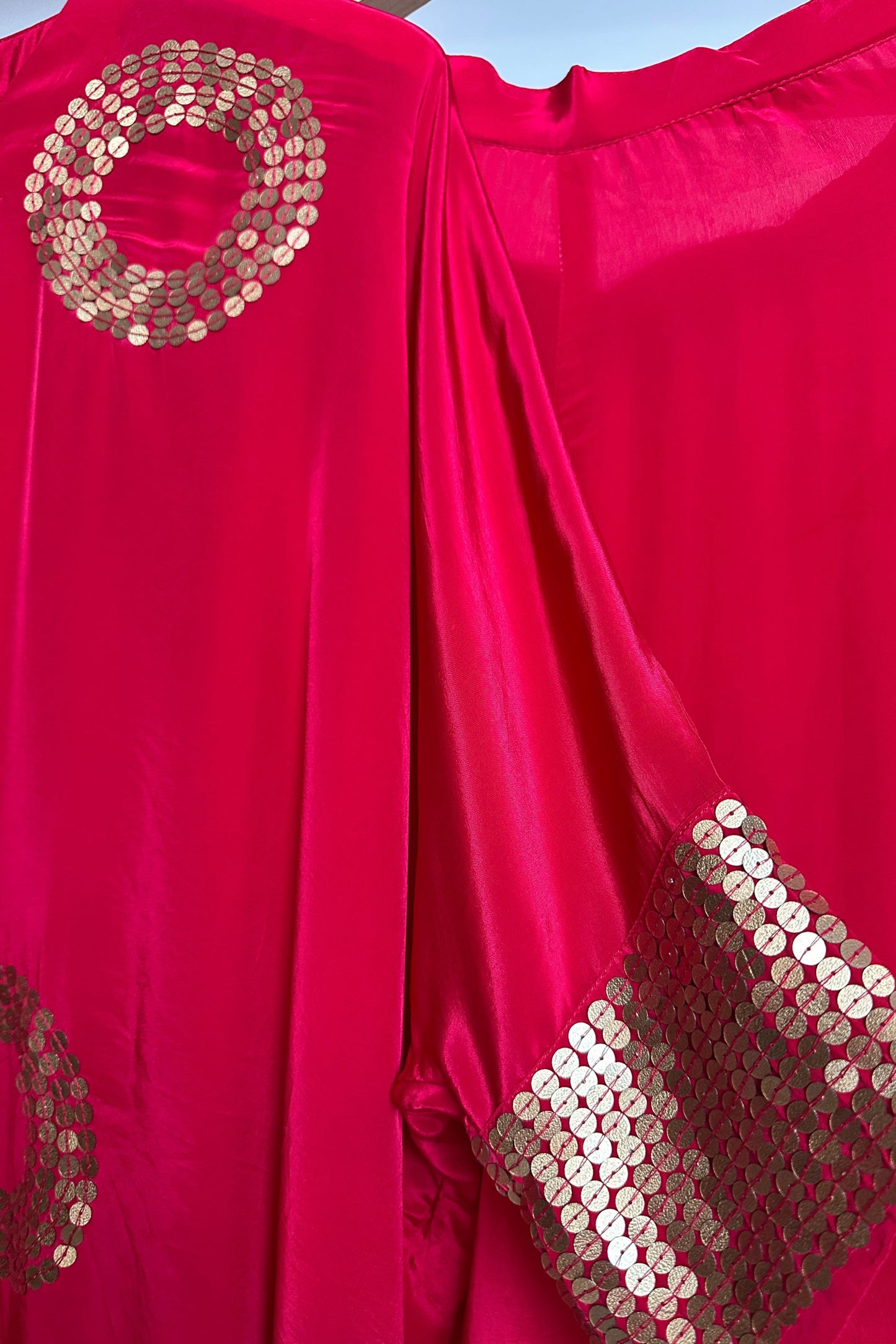 Rani pink sequins detailing Crepe Co-ord set