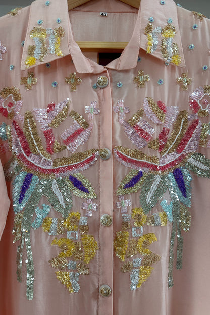 Handwork special H O bamber silk designer Co-ord set