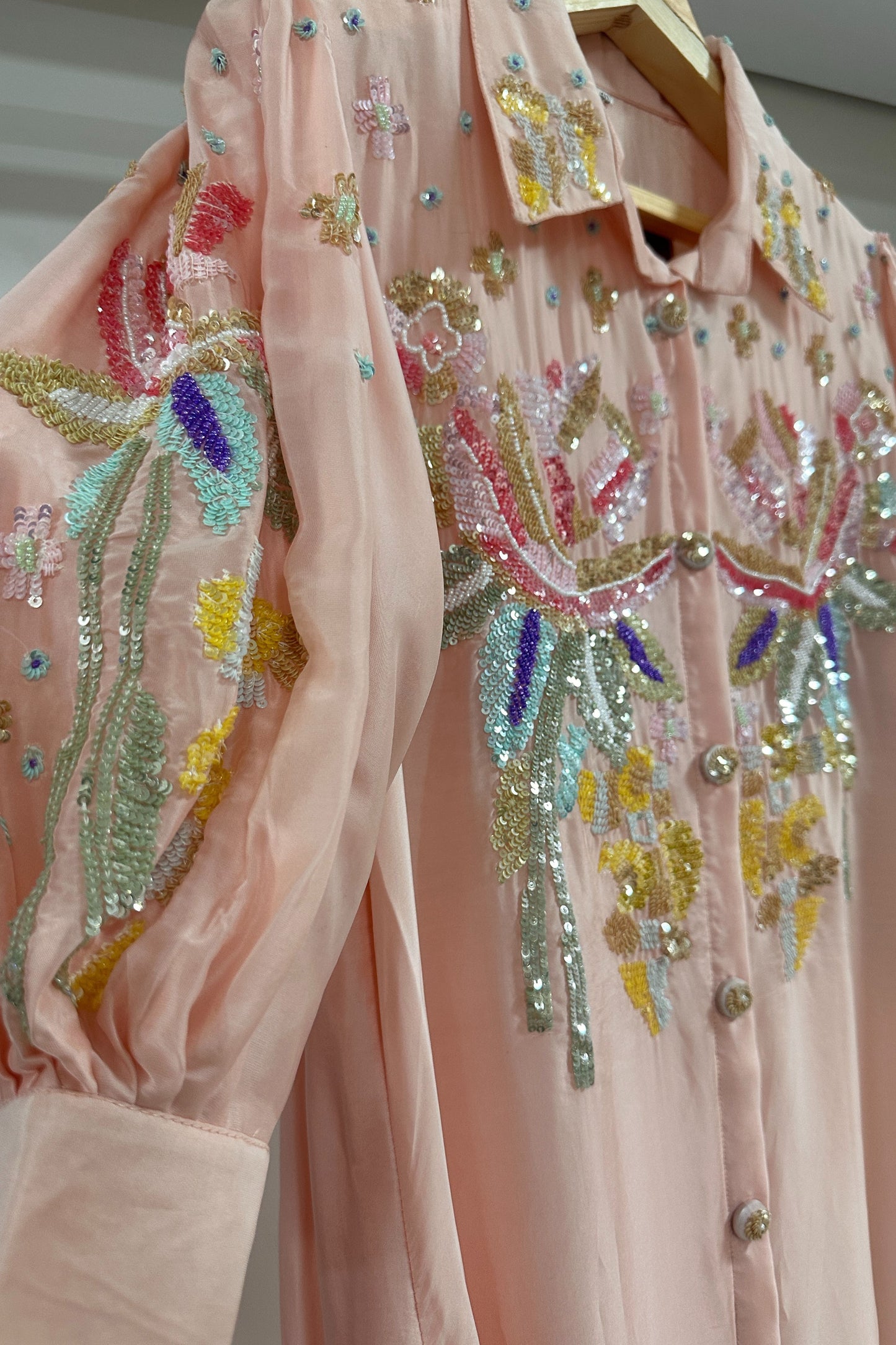 Handwork special H O bamber silk designer Co-ord set