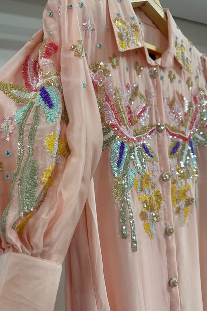 Handwork special H O bamber silk designer Co-ord set