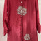 Handwork special floral motif H O silk designer Co-ord set