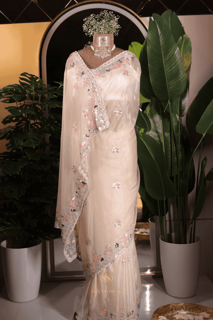 Pearl Mist Organza Saree