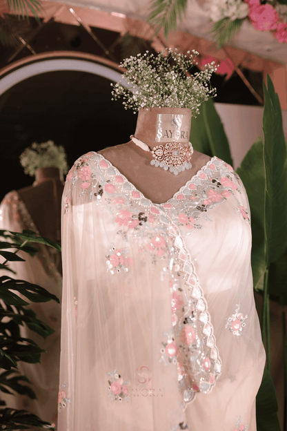 Pearl Mist Organza Saree