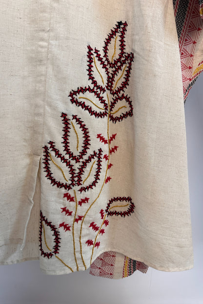 Khadi cotton thread embroidery workwear Co-ord set