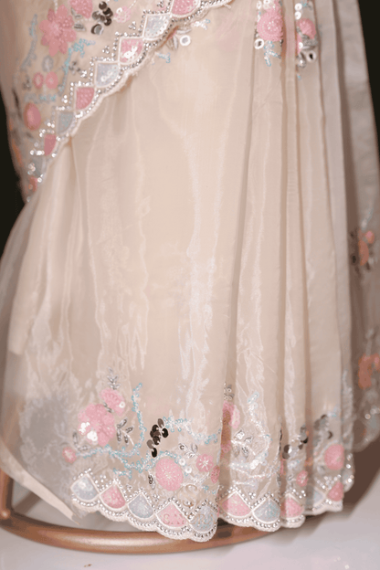 Pearl Mist Organza Saree