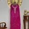 Bandhni Silk Pink Gota Patti Work Unstitched Suit Set