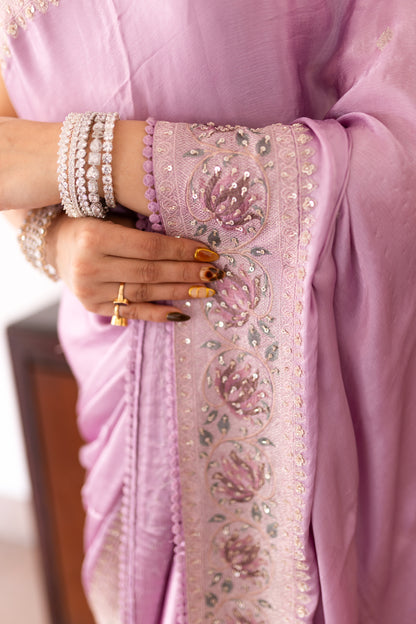 Lavender love saree