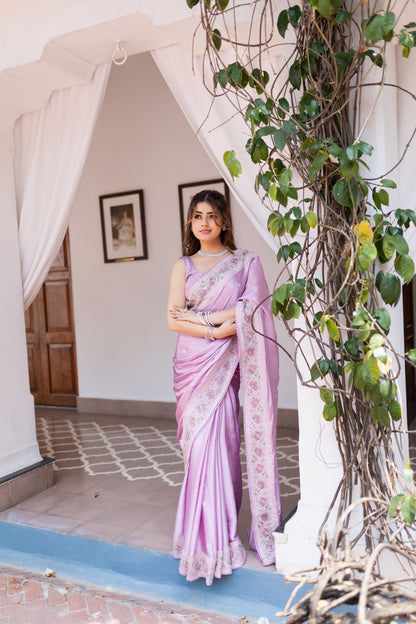 Lavender love saree